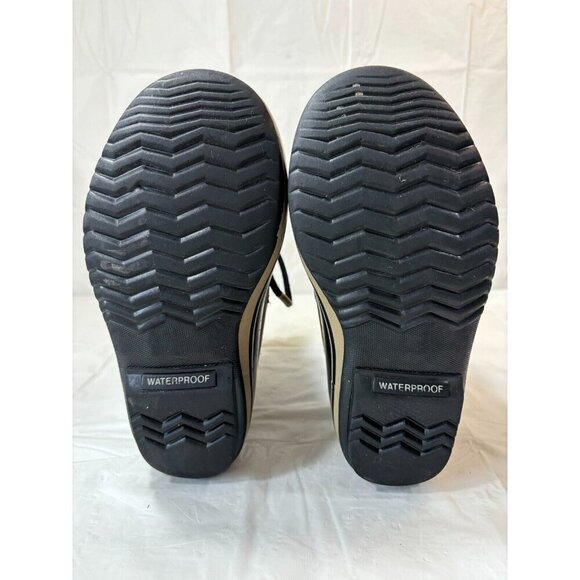 Sorel Yoot Pac Black LEATHER Winter Snow Duck Boots NY1880-013 Youth Size 3 - Picture 8 of 12